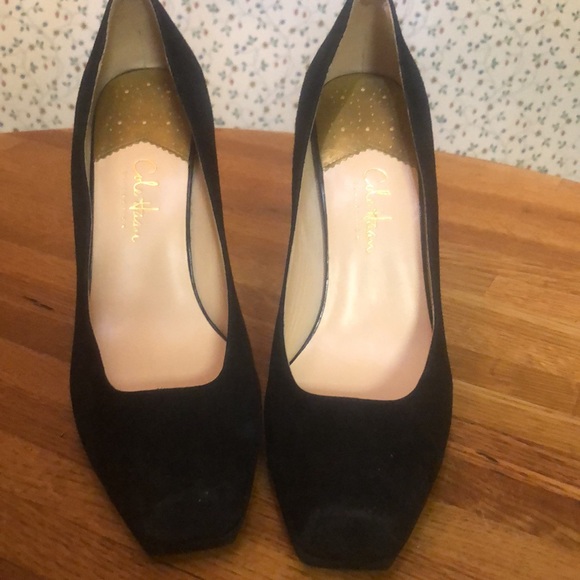 Cole Haan Black Suede 3” pump sz 9B - Picture 1 of 5
